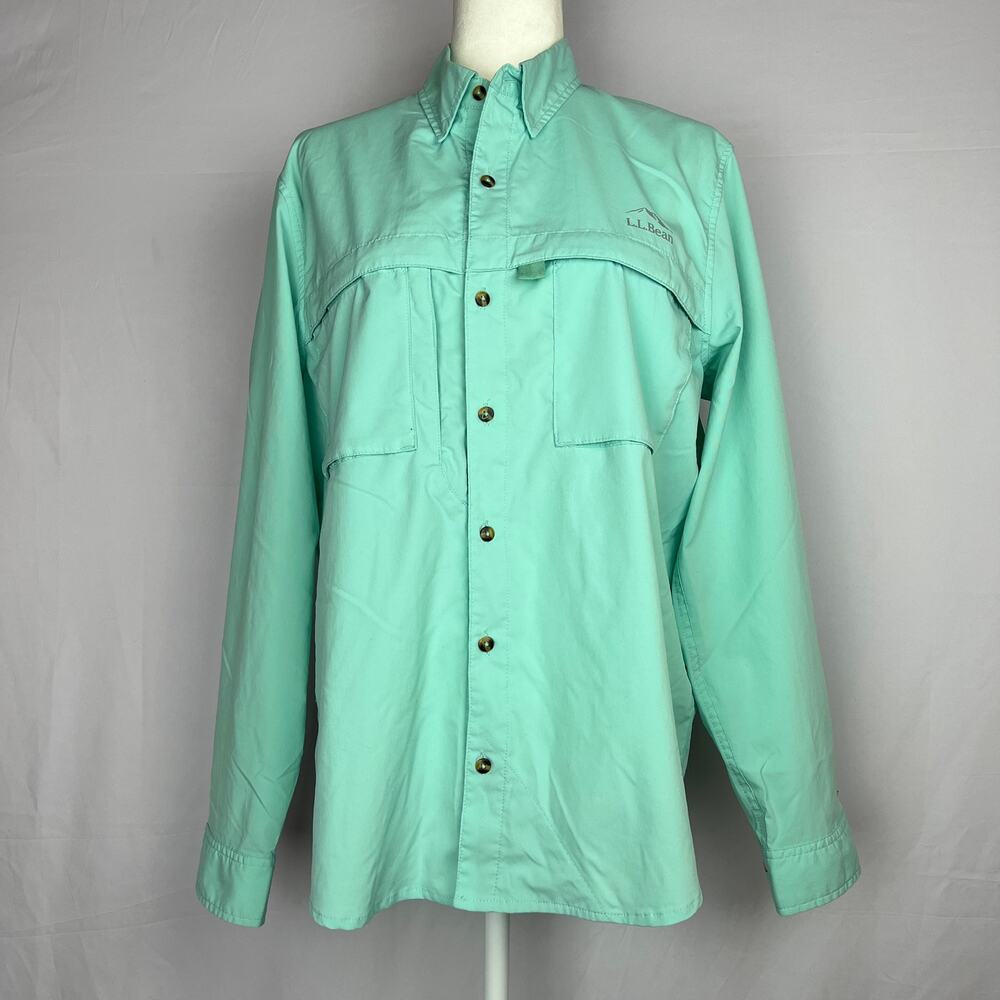 Utilitycore UPF 50+ L.L. Bean Gorpcore Dadcore Hike Fishing Shirt Seafoam Men M